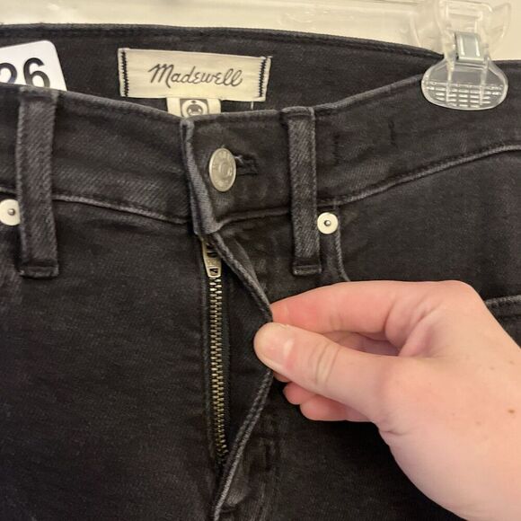 Madewell Black Jeans Cali Demi-Boot 25 Womens Gray Classic Normcore Neutral - Picture 2 of 10